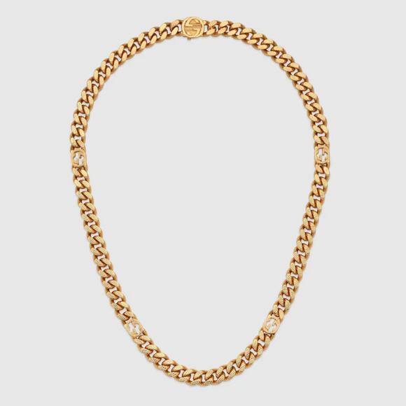 Gucci Gold Interlocking Necklace